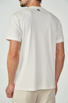 CAMISETA LINHO M OFF/BEGE - comprar online