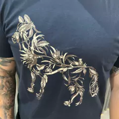 CAMISETA CASUAL MASC MC MARINHO - comprar online
