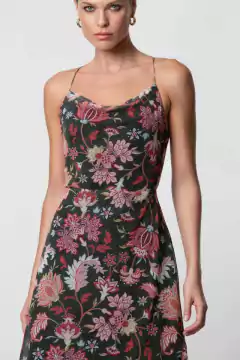 VESTIDO 513.039 / FLORAL CASHMERE KOMBU GREEN / PP - Rouparia Conceito