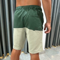 BERMUDA MOLETOM BICOLOR KINGEJOE COMFORT VERDE MILITAR 38 - comprar online