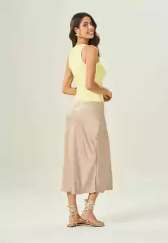 BLUSA DOCE TRAMA CANELADA AMARELO - comprar online