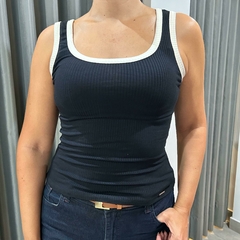 BLUSA DOCE TRAMA CANELADA PRETO