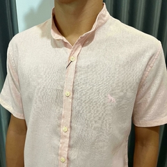 CAMISA LINHO MASC MC ROSA CLARO - comprar online