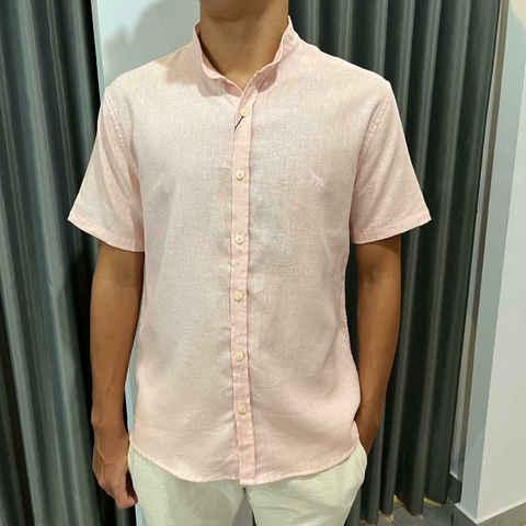 CAMISA LINHO MASC MC ROSA CLARO