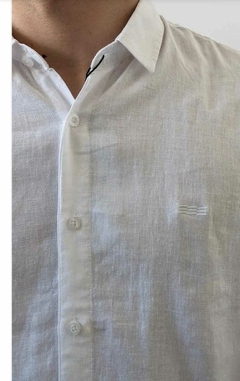 CAMISA LINHO KINGEJOE SLIM MANGA CURTA ROSA CL P - loja online
