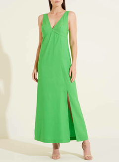 VESTIDO LINHO P VERDE VEGAN