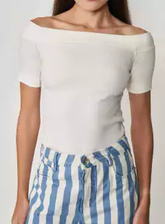 BLUSA CANELADA PP OFF SHELL