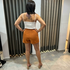 CROPPED LINHO DET METAL BRANCO - comprar online