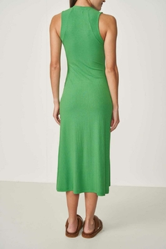 VESTIDO CANELADO P VERDE DILLE - comprar online