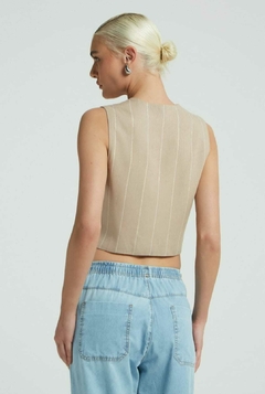 COLETE LISTRAS LUREX BEGE - comprar online