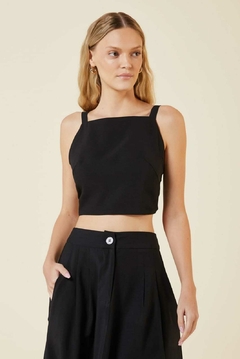 BLUSA BICOLOR PRETO / CONCHA