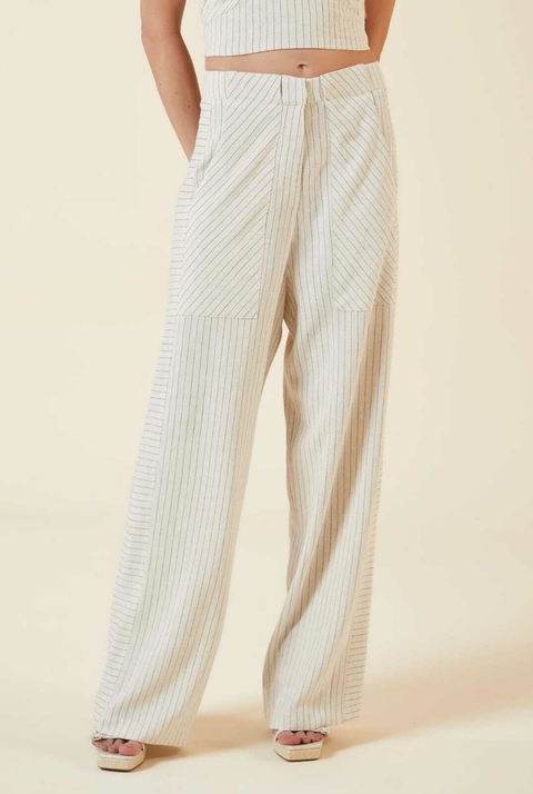 CALCA LINHO RISCA DE GIZ NATURAL