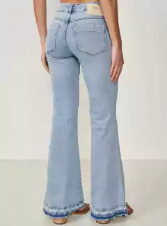 CALCA JEANS FLARE 36 INDIGO - comprar online
