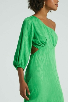 VESTIDO LONGO 1 OMBRO IKAT VERMELHO - loja online