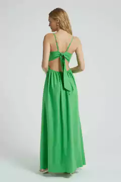 VESTIDO LINHO RECORTE LATERAL VERMELHO - loja online