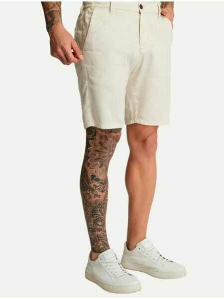 BERMUDA CASUAL LINHO KINGEJOE SLIM NATURAL 40