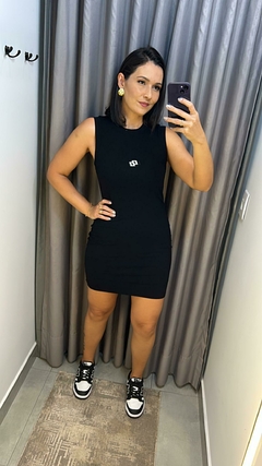 VESTIDO CANELADO PP MARROM DROME - loja online