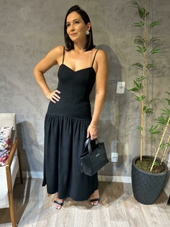 VESTIDO LONGO CORPETE PRETO na internet