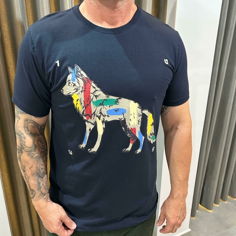 CAMISETA ELASTANO MASC MC MARINHO