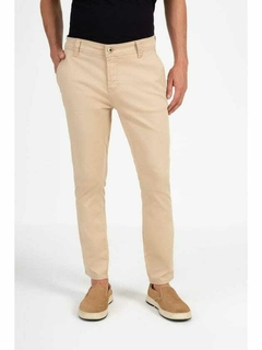 CALCA CHINO SKINNY CROPPED - KAKHI CLARO STONE