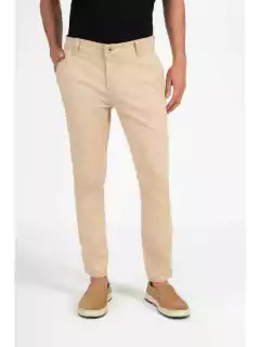 CALCA CHINO SKINNY CROPPED - KAKHI CLARO STONE