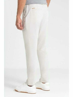 Calca Slim Chino Linho Bege - comprar online