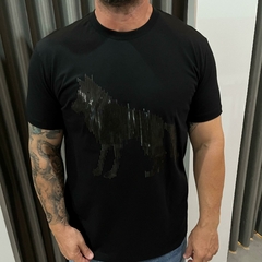 CAMISETA CASUAL MASC MC PRETO