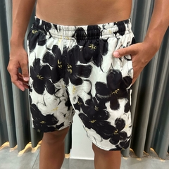 SHORT NYLON FLEX FLORAL GIZ KINGEJOE TRA PRETO 38 na internet