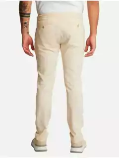 CALCA LINHO KINGEJOE SLIM AREIA 40 - comprar online