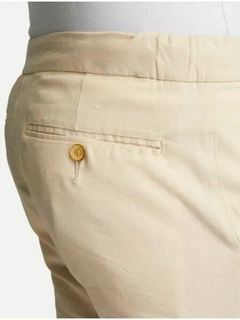 CALCA LINHO KINGEJOE SLIM AREIA 40 - Rouparia Conceito