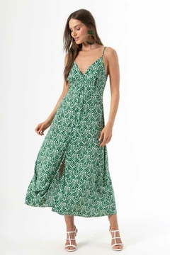VESTIDO 523.035 / GREEN STAINED GLASS / M