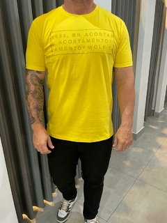 CAMISETA CASUAL MASC MC AMARELO POLEN - comprar online