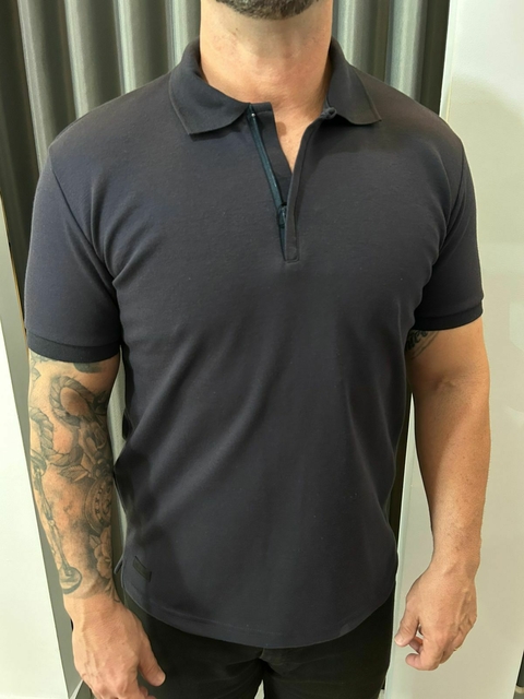 POLO PIQUET PREMIUM ZIPER KAKI M - comprar online