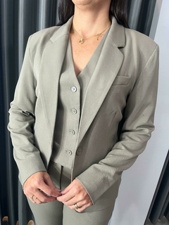 BLAZER MANGA LONGA CINZA ESVERDEADO - comprar online
