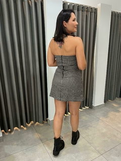 VESTIDO TQC MINI XADREZ PRETO na internet