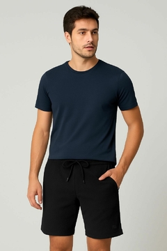 BERMUDA CASUAL LINHO MASC PRETO - comprar online