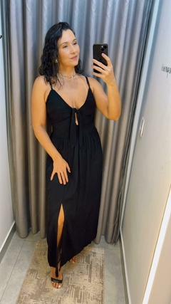 VESTIDO FEM ROUPARIA COM LAÇO - comprar online