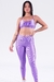 Conjunto Fitness Top Frente Única e Calça Básica Lilás Canelado - Leve Beach Atacado