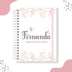 Caderneta de Saúde - Flores e borboletas
