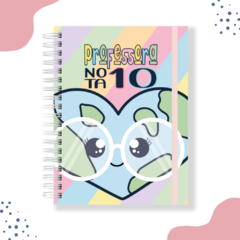 Caderno Pautado - A5 - Planeta - Professora nota 10