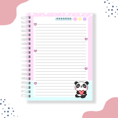Caderno Pautado - A5 - Pensamento positivo só leva a gente para frente - Luminnart Papelaria Criativa