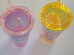 VASO ACRILICO CON SORBETE - tienda online