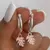 Argollas hojitas rosadas