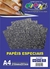 Papel Especial Com Glitter 180g/m² A4 Pacote Com 5 Folhas Preto - OffPaper