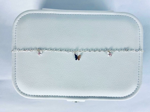 PULSEIRA CORAÇÃO E ZIRCÔNIA ROSA - comprar online