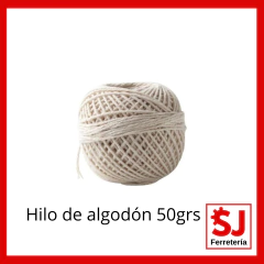 Piolín hilo de algodón 50grs