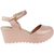 Sandalia Feminina Anabela Peep Toe Charmosinha Chic