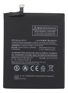 Bateria Para Xiaomi Mi A1 Note 5a Bn31 Con Garantia 12 Meses