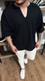 Camiseta Oversize V Preta