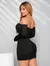 Vestido Manga Grapiado - comprar online